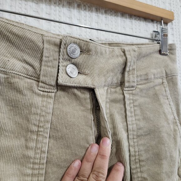 Forever 21 Y2K Style Flare Corduroy Tan Mid-Rise Trouser Pants Size Small - Picture 8 of 16
